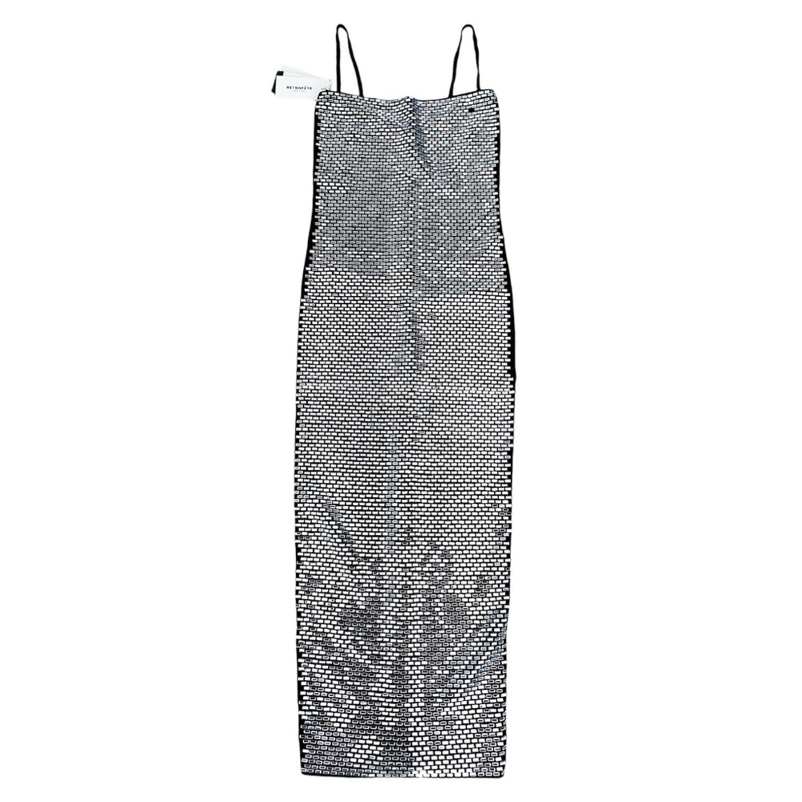 Retrofete Kyree Embellished Knit Dress, Black Size S New with Tag