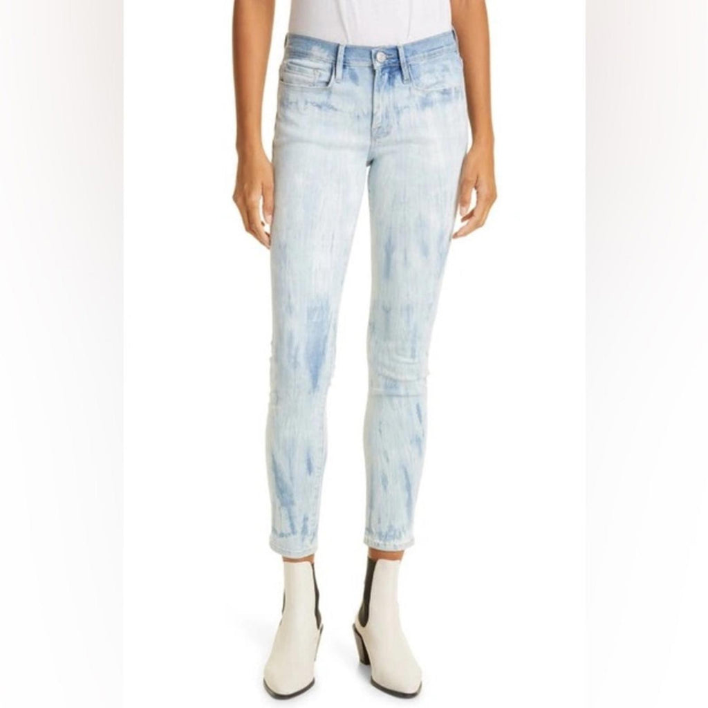 Frame Denim Le Skinny Jeanne Mid-Rise Jeans Medium Wash, Size 34 (fits like 32)