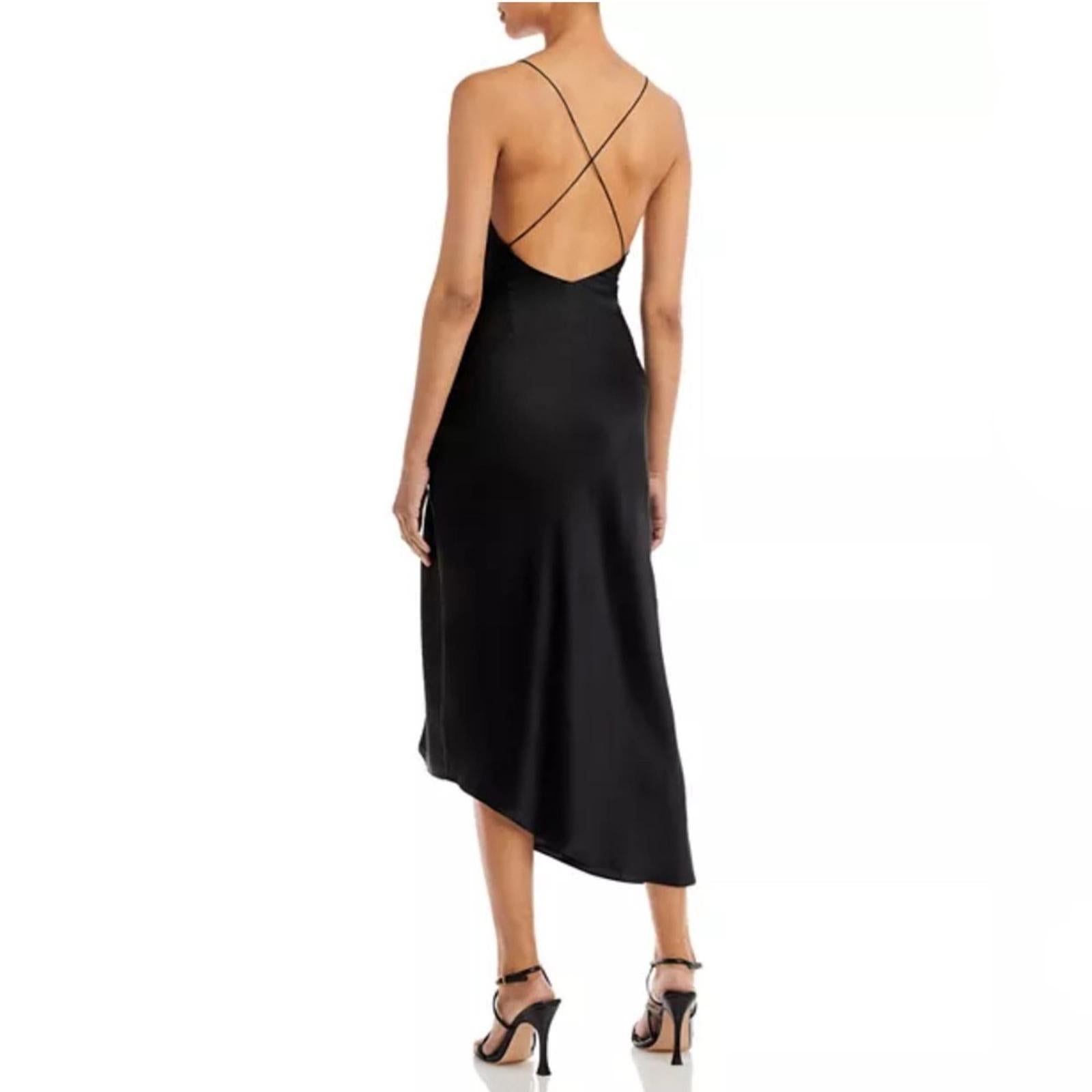 SER.O.YA Emma Sleeveless Silk Stretch Dress in Black, NWT, Size M