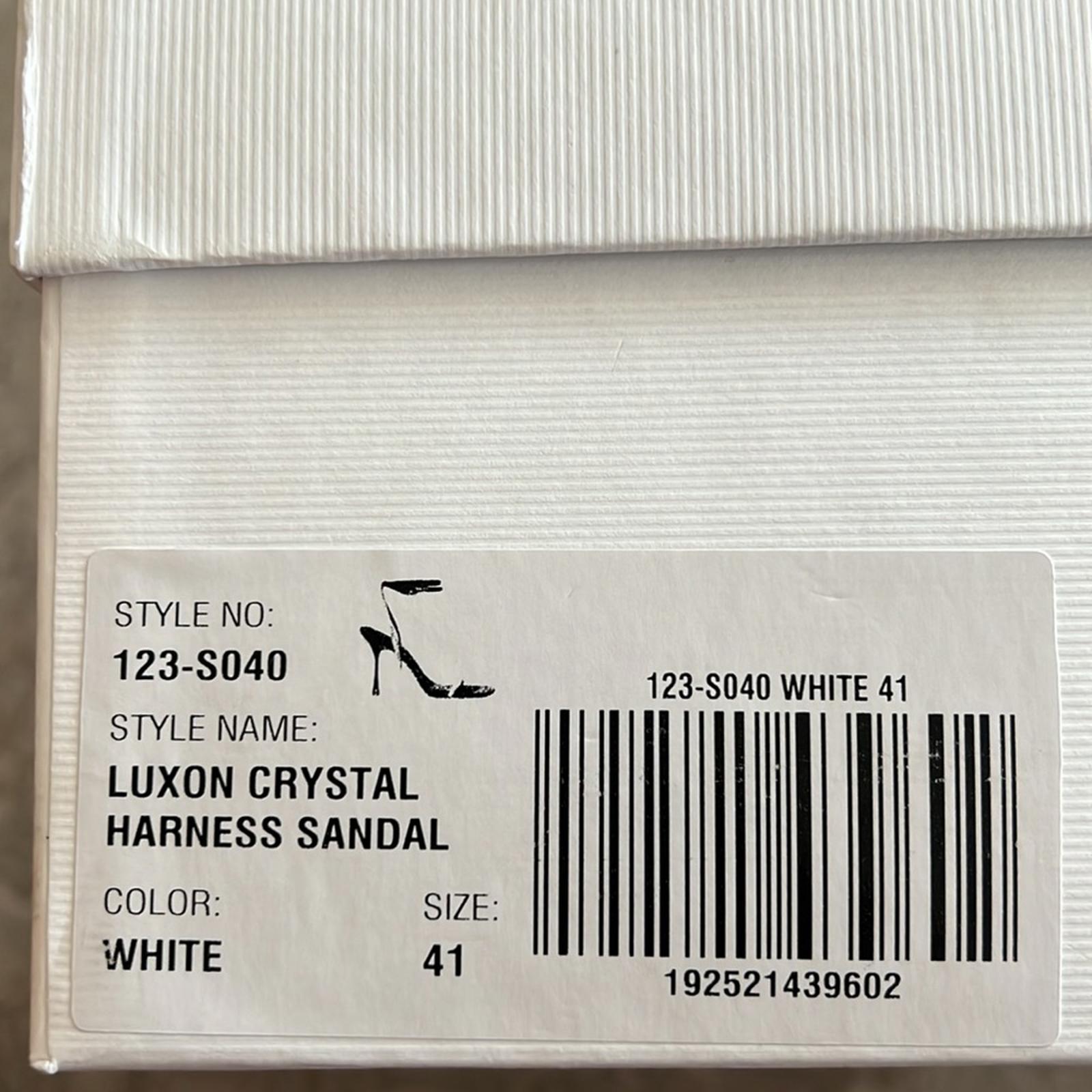 Jonathan Simkhai Luxon Crystal Harness Sandals White, Size EU41, NEW+DustBag