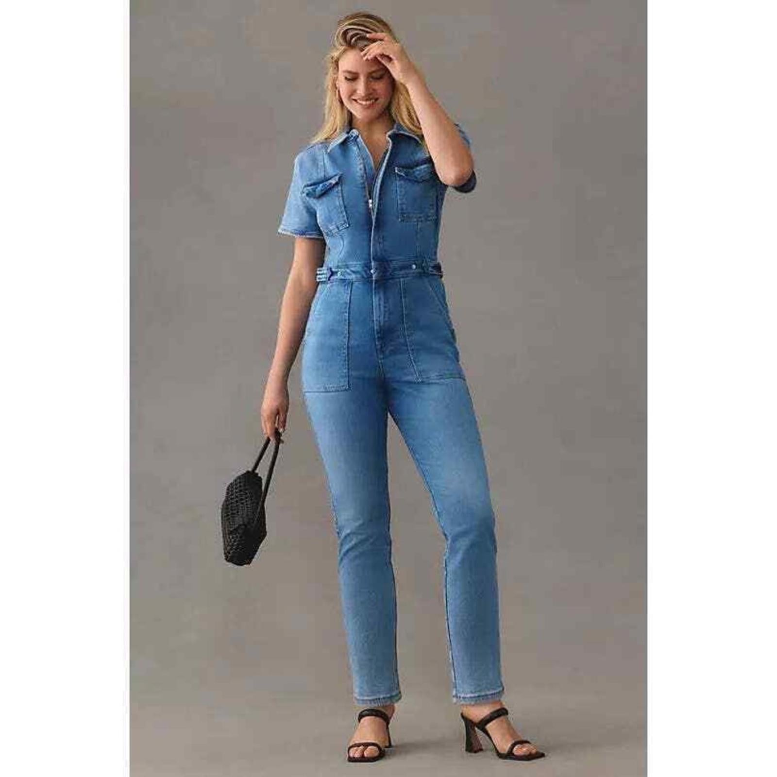 Good American Fit For Success Jumpsuit in Blue, NWT, Size 4 (XL)