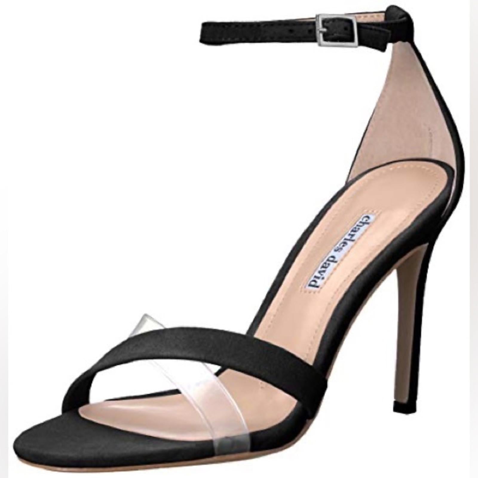 Charles David Leather Suede Pumps Sandals, Black Size 8 New w/o Box SOLD OUT!