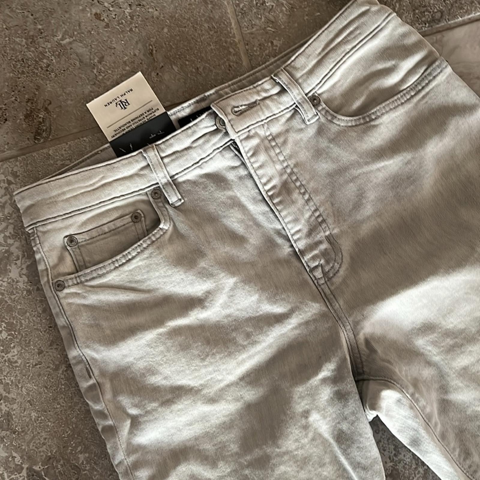 Lauren Ralph Lauren High Rise Skinny Ankle Jeans, Grey, Size 10 New w/Tag $99.5