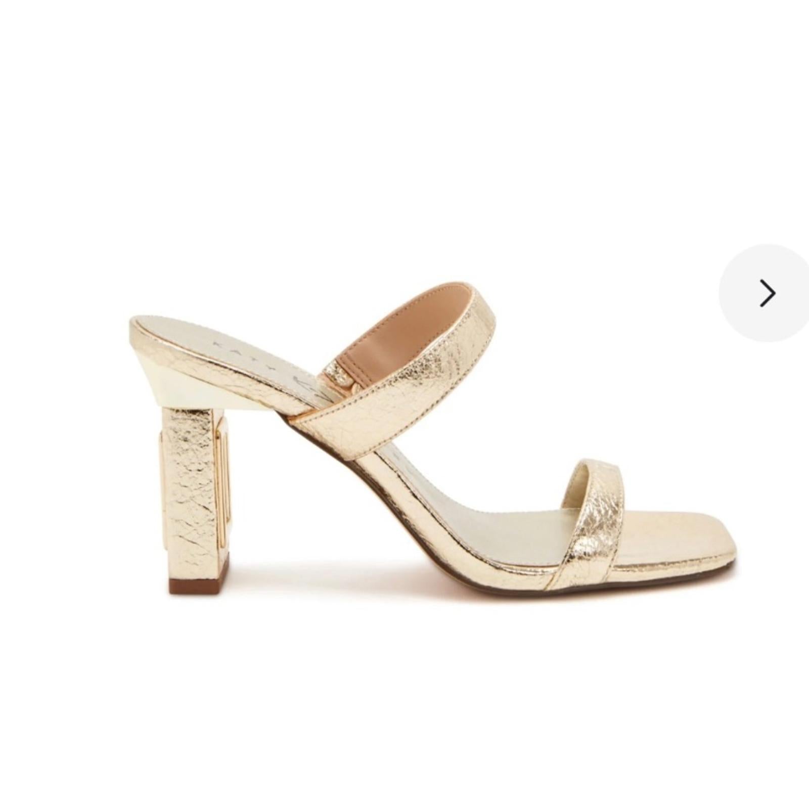 Katy Perry The Hollow Heel Sandal in Gold, Size 7M/37 New in Box Retail $109