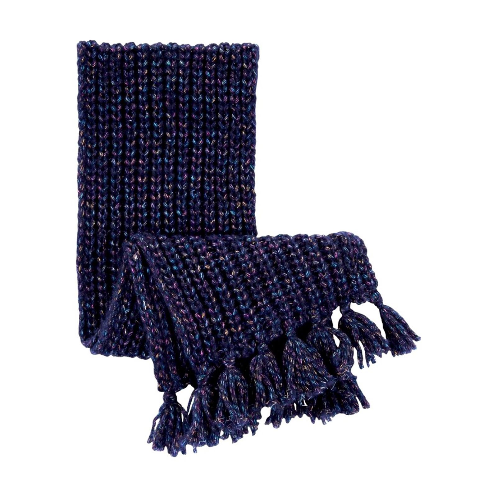 Carter’s Navy Sparkly Cable Knit Scarf, Unisex, Size 8 & Up