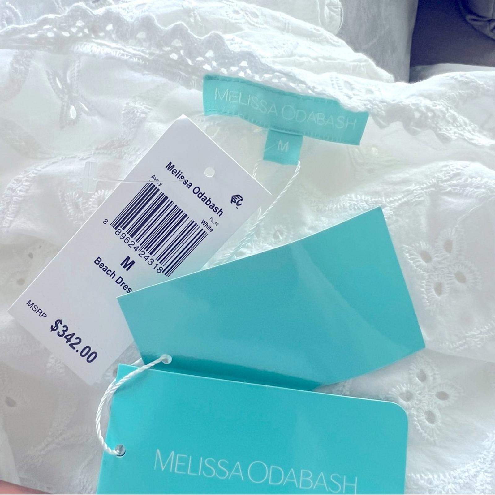 NEW Melissa Odabash Avery Cotton Kaftan Swim Cover-Up in White, Size M New w/Tag