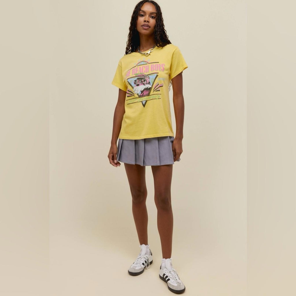 DAYDREAMER The Beach Boys 30th Anniversary Tour Tee in Yellow Bloom Size XS NWT