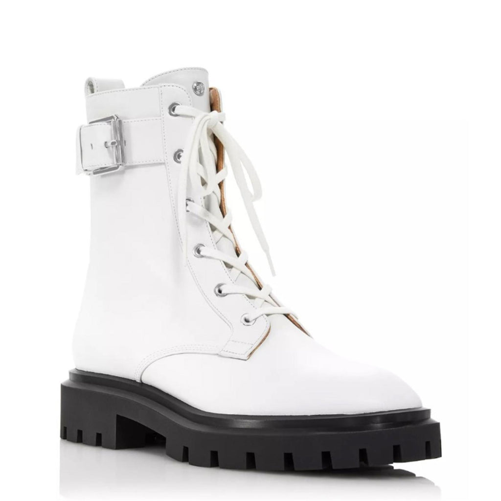 Stuart Weitzman Ultra Lug Sole Buckle Combat Boots Size 36/5.5 NEW in Box $695