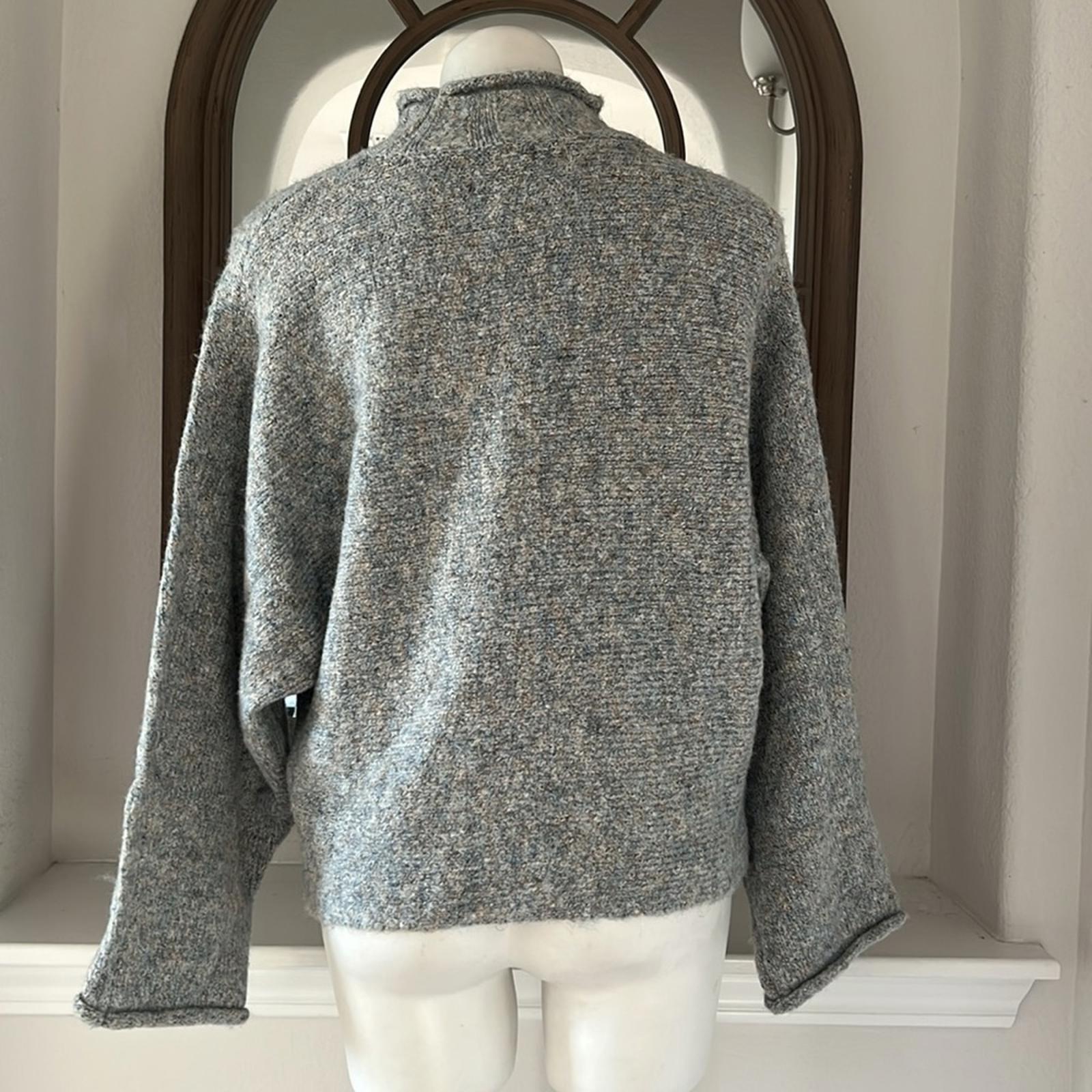 William Rast Slouchy Rolled Mock Neck Wool-Blend Knit Sweater Size M EXCELLENT!