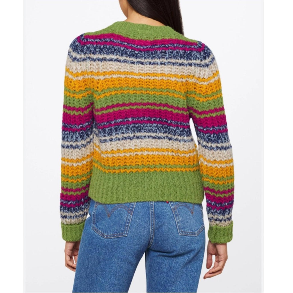 NEW MOTHER The Inset Puff Sleeve Jumper Sweater, Size L New w/Tag Retail $325