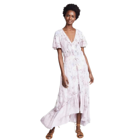 YFB “The Everything” Maxi Dress in White Hi-Low Hem Size L New w/Tag Retail $242
