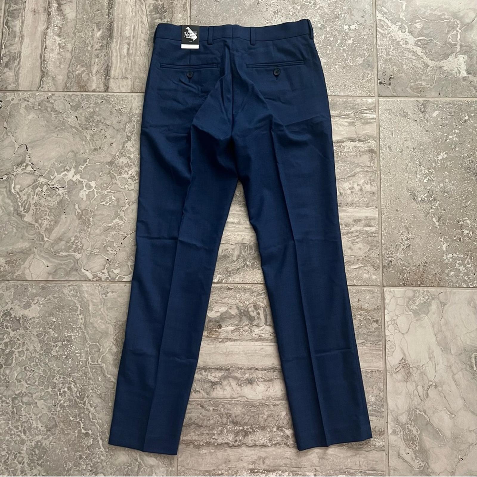 NEW Penguin Blue Birdseye Wool-Blend Dress Pants, Size 36S/30W 30L New w/Tag