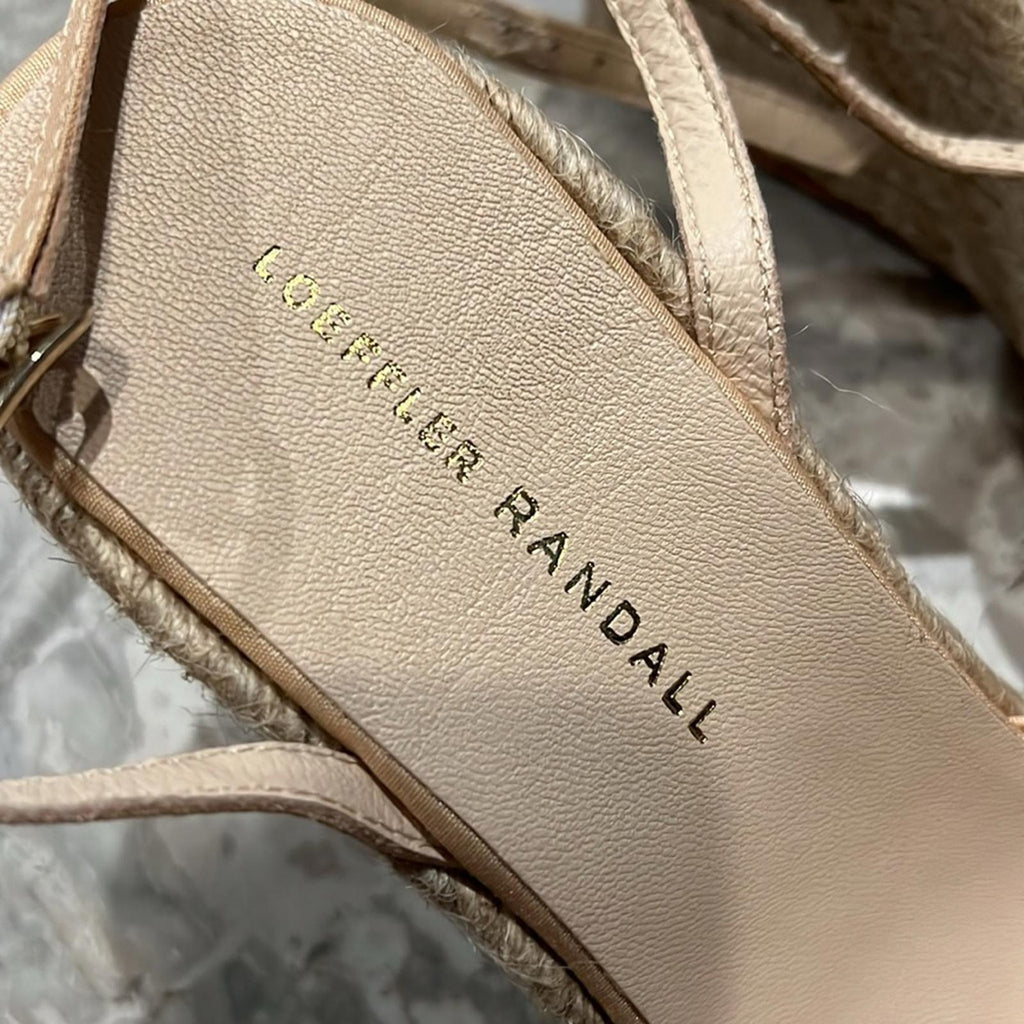 Loeffler Randall Peri Espadrille Wedge Sandals in Tan, Size 41/11 New in Box