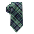 Tommy Hilfiger Men’s Classic Plaid Tartan Silk Tie in Green/Navy, One Size, NWT