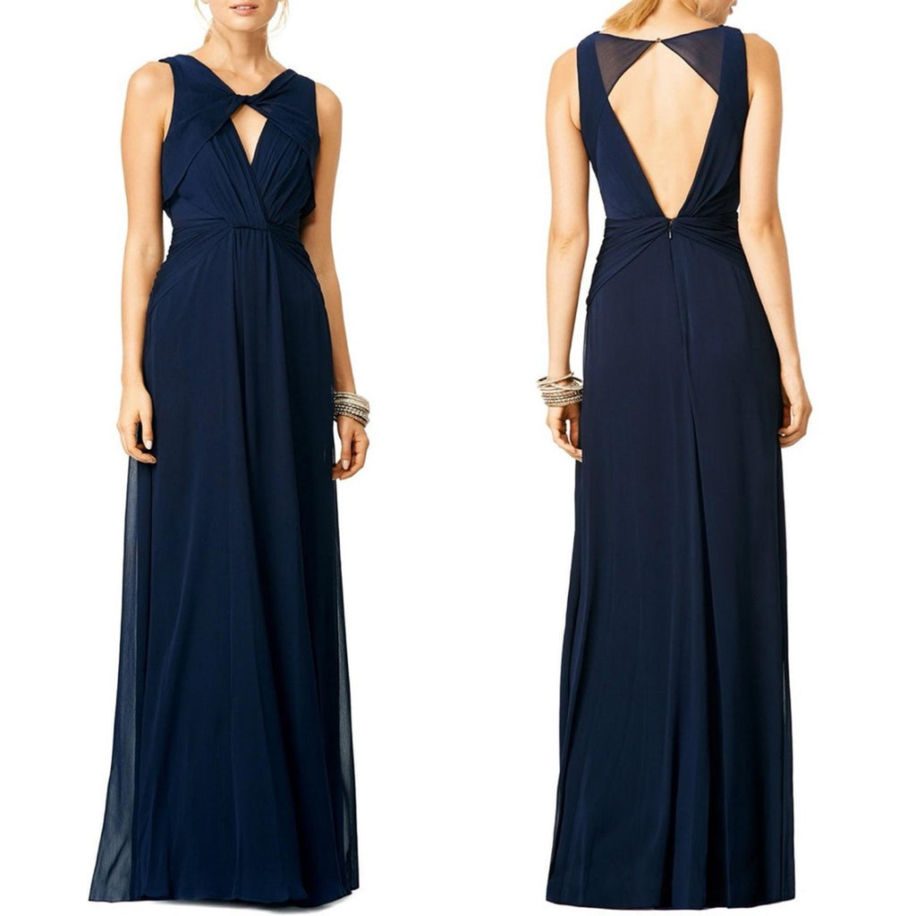 Badgley Mischka Navy Petunia Gown, Maxi Size 2 EXCELLENT Condition! Retail $795