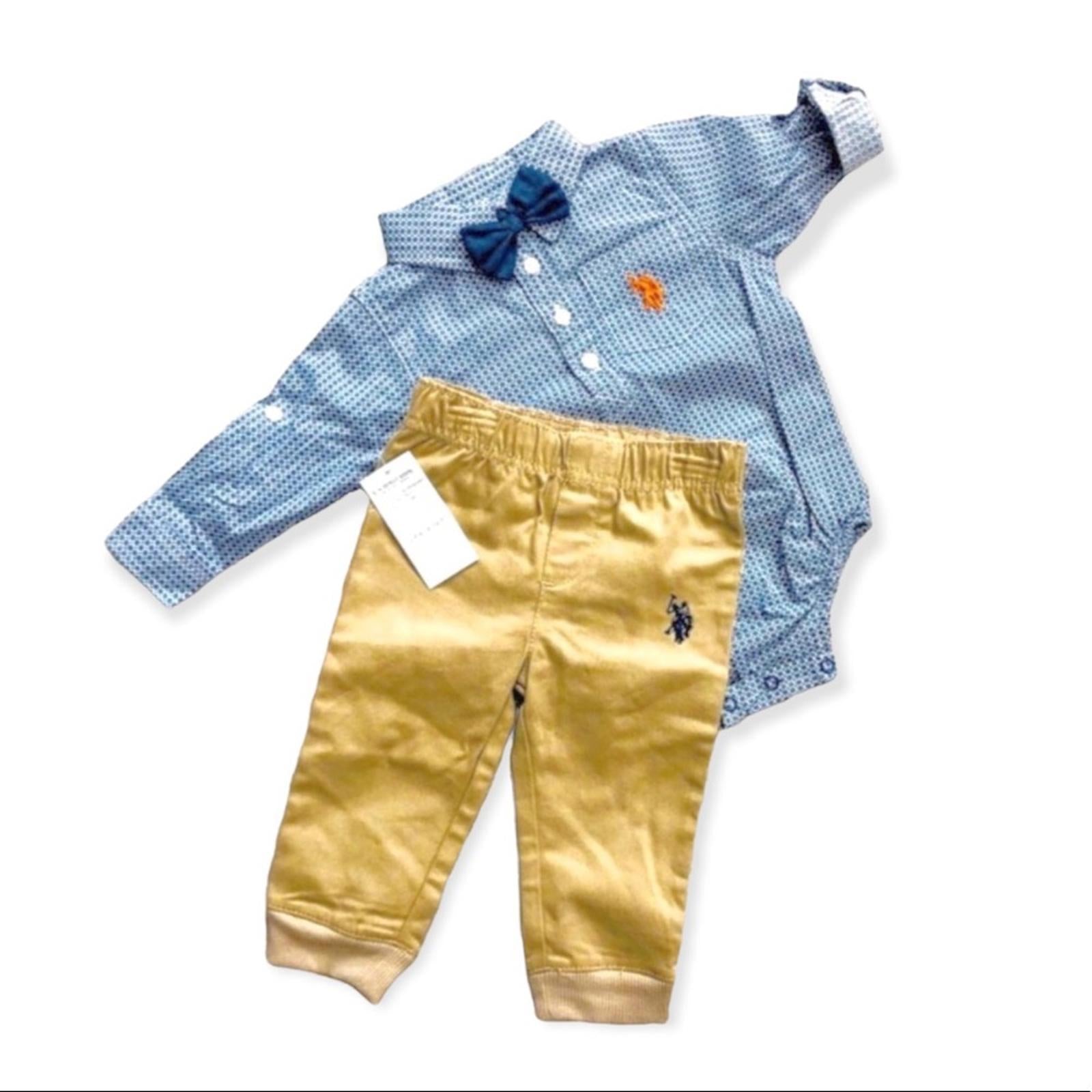 U.S. Polo Assn. 2-Piece Set Shirt & Jogger Pants Baby Size 12M New w/Tag