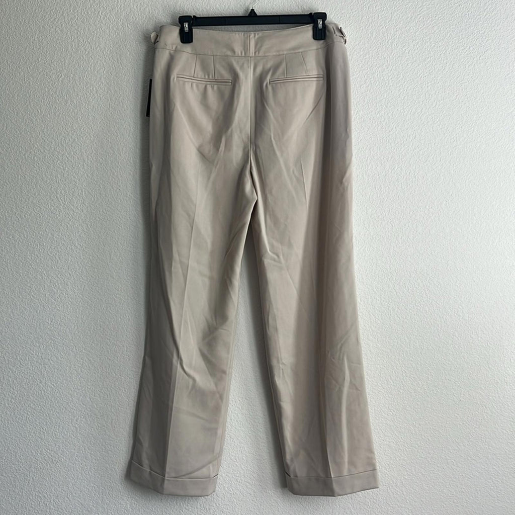 Lauren Ralph Lauren Pleated Wool-Blend Twill Straight Pants, NWT, Size 14