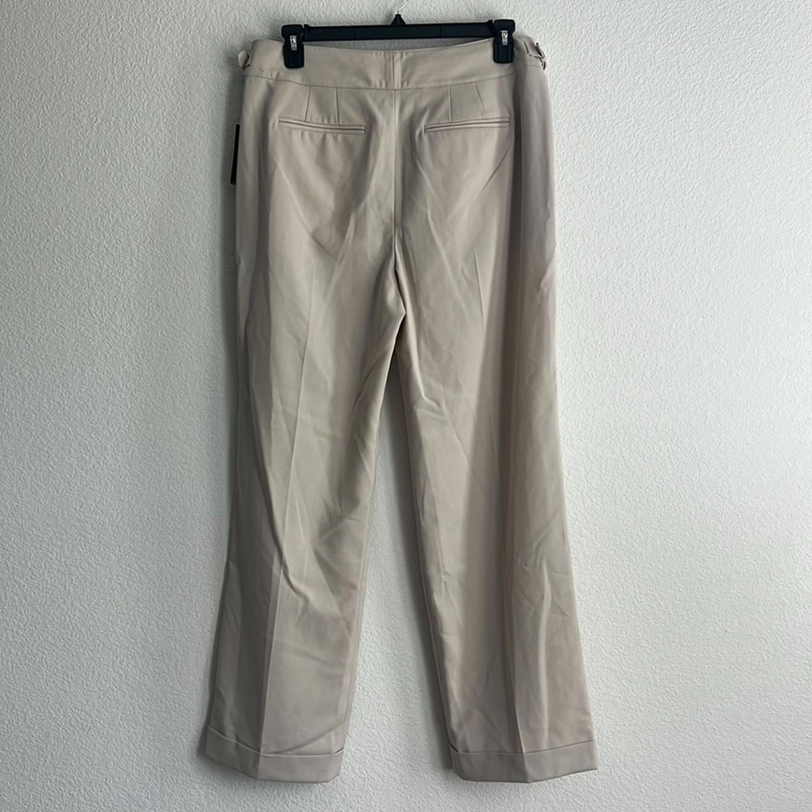 Lauren Ralph Lauren Pleated Wool-Blend Twill Straight Pants, NWT, Size 14