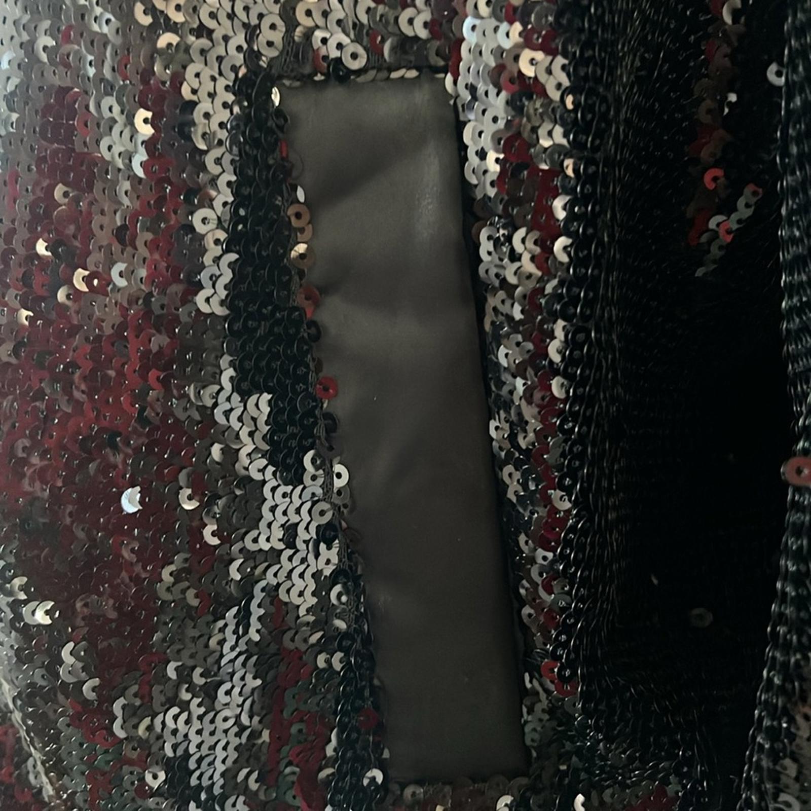 Sanctuary Sloan Sequined Lightweight Bomber Jacket in Black, Size XL NEW $159