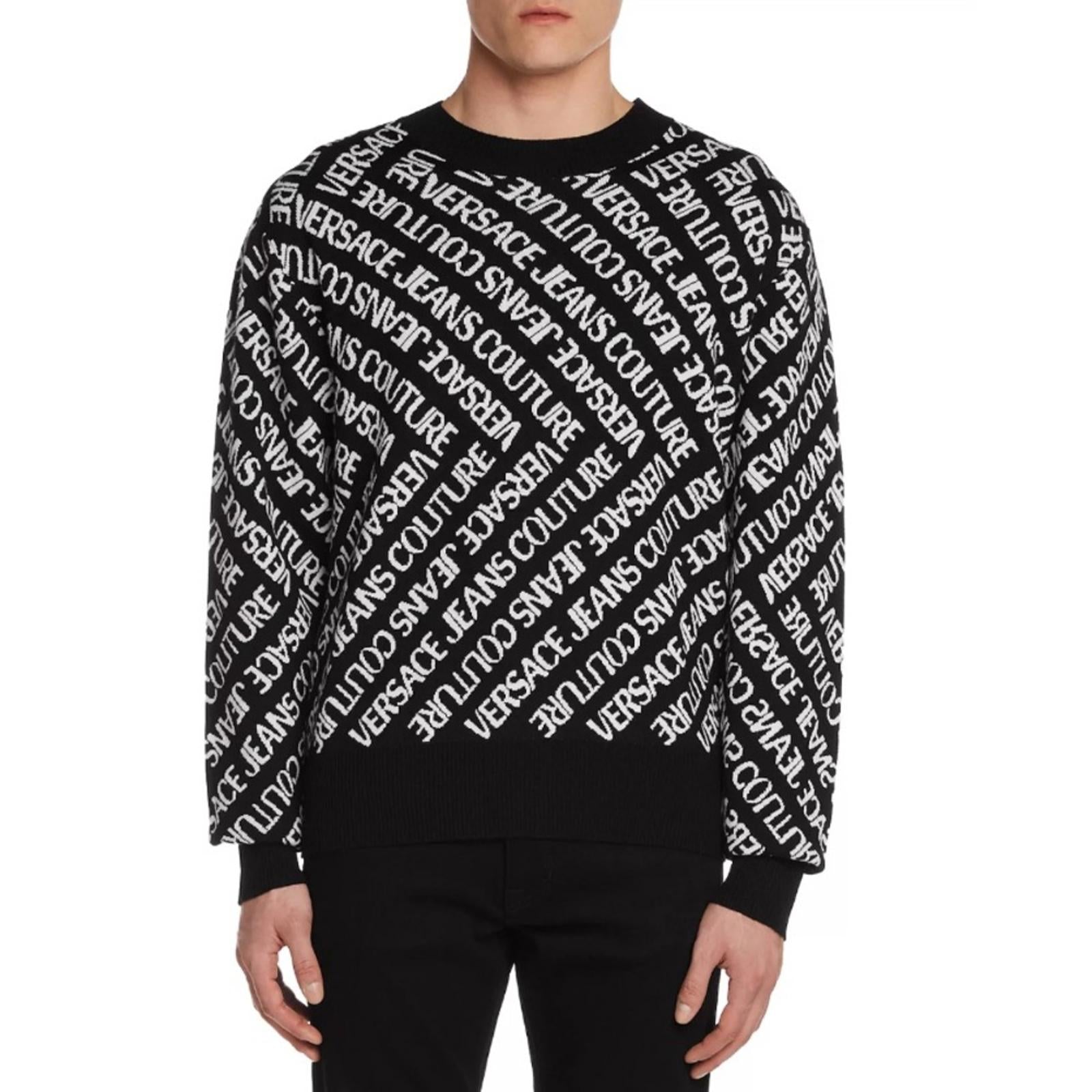 Versace Jeans Couture Crewneck Sweater in Black/White Size XXL New w/Tag