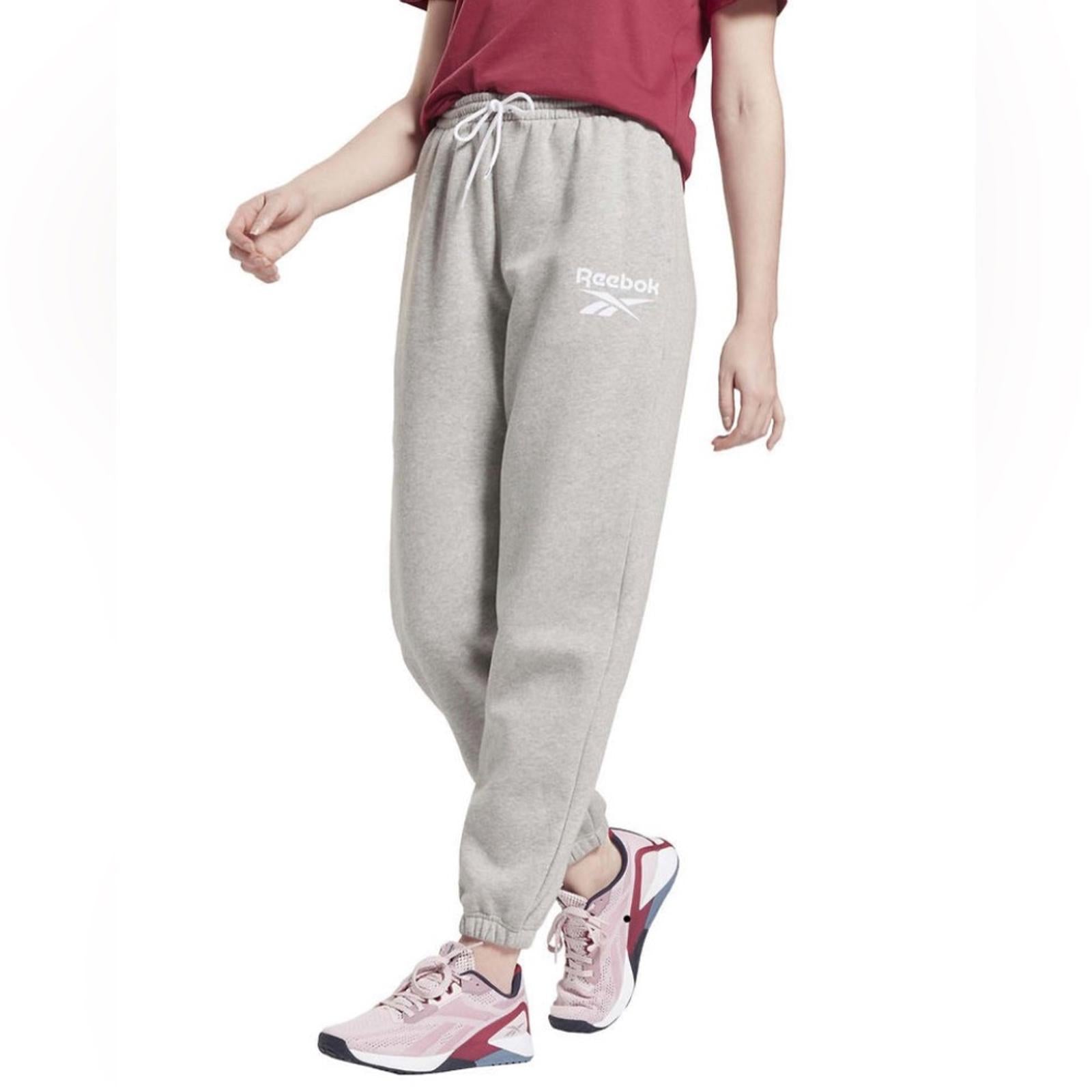 NWT Reebok Identity BL Fleece Pants in Heather Grey, Plus Size 2X New w/Tag