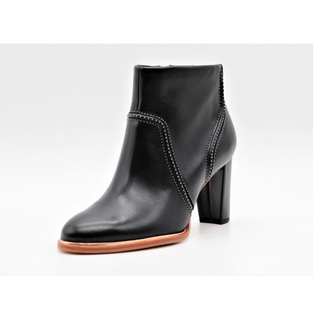 NEW Clarks Ellis Betty Black Leather Heel Boots, Women’s Size UK 8D US 10.5M
