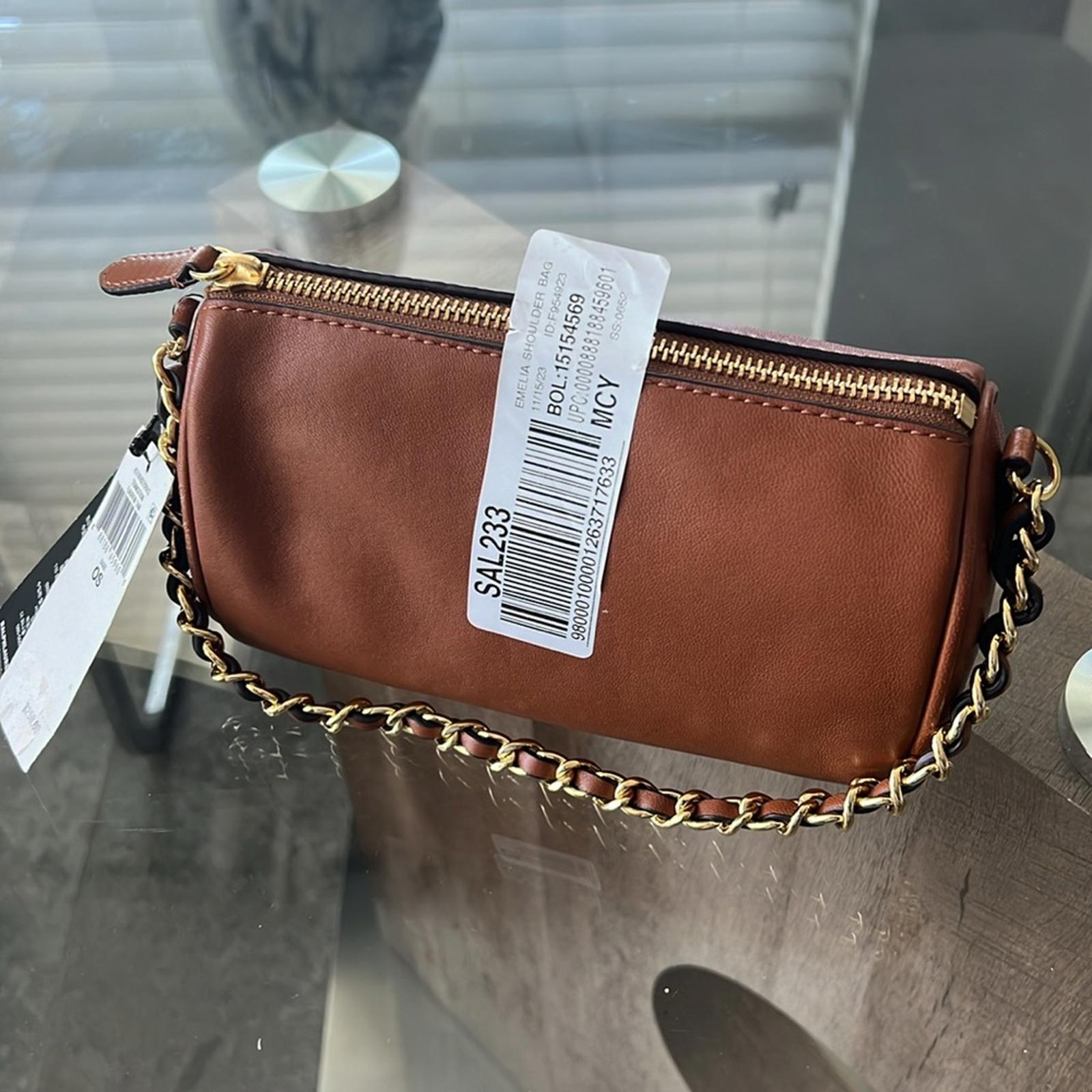 Lauren Ralph Lauren Emelia Shoulder Bag in TAN, Retail $250
