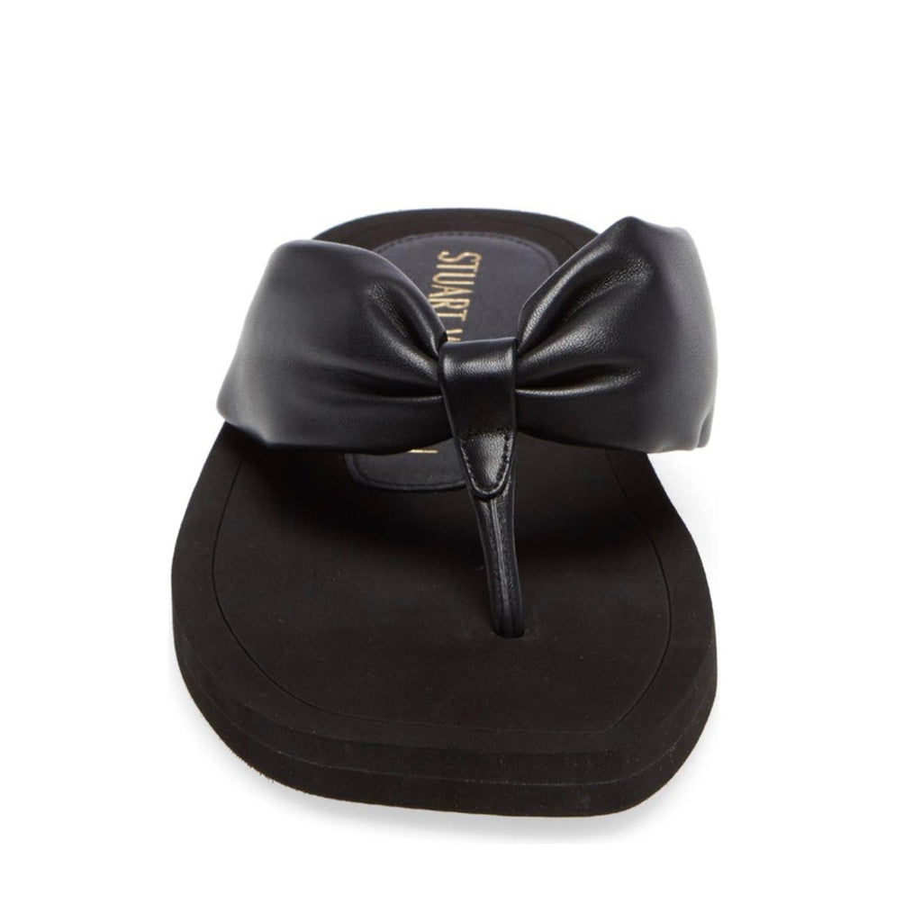 NEW Stuart Weitzman Leather Flip Flops in Black, Size US 8.5/ EU 39