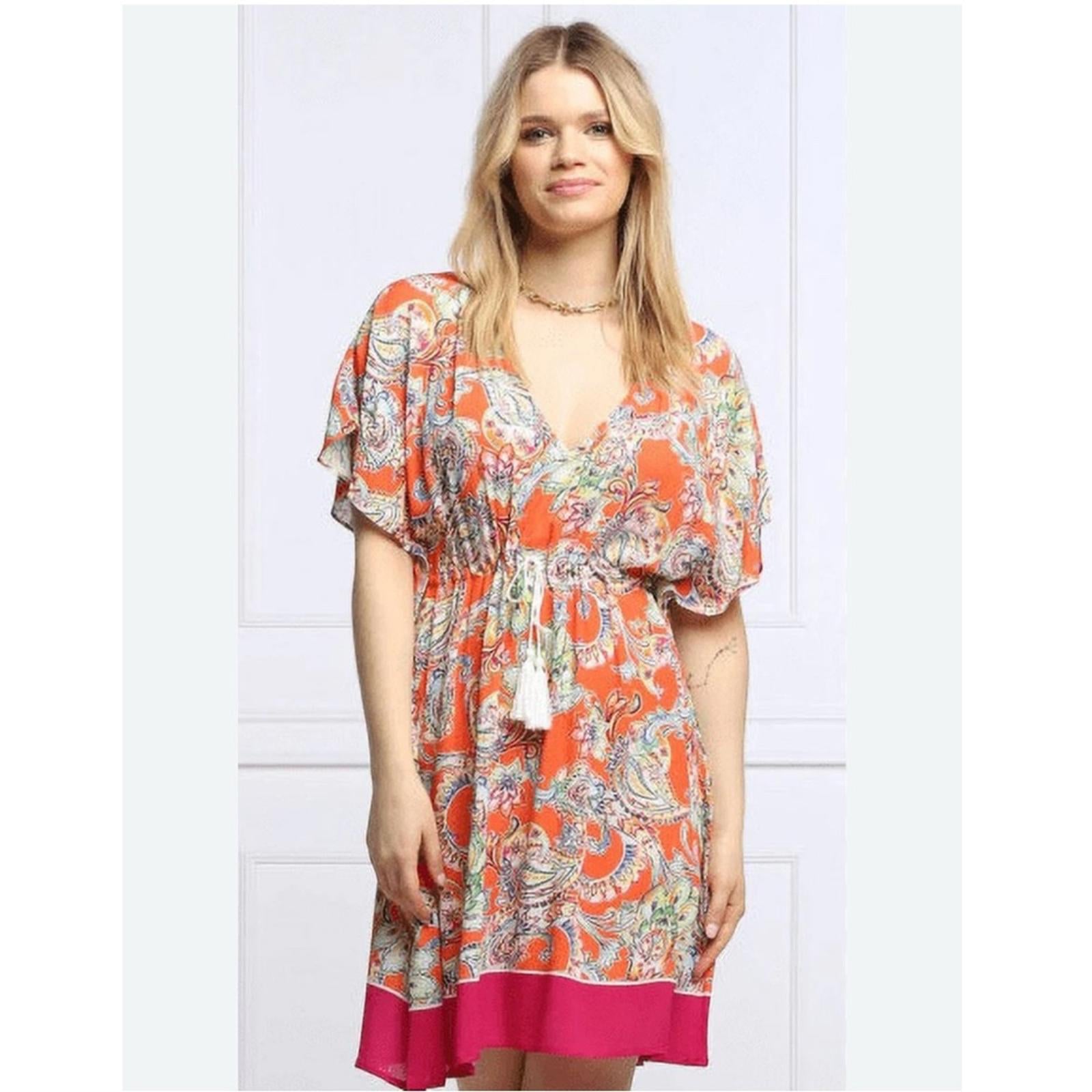 Lauren Ralph Lauren Multi Paisley Flutter Sleeve Cover-Up Dress, Size XS NWT