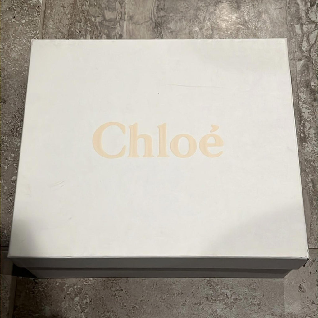 Chloé Odina Blue High Heel Platform Sandals, Size 38 NEW +2 DustBags