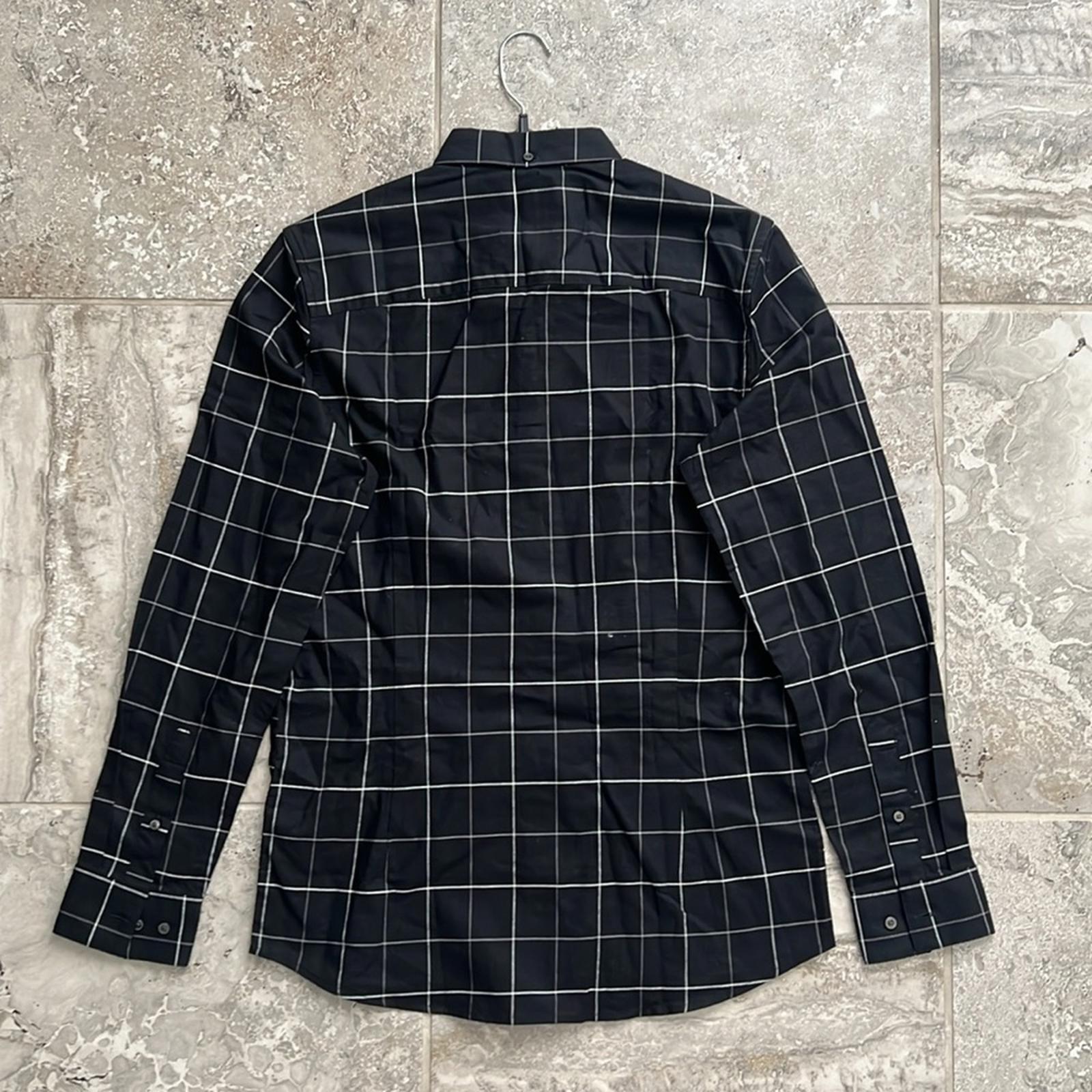 next Slim Fit Stretch Button Down Dress Shirt Black Size M New w/Tag Retail £32