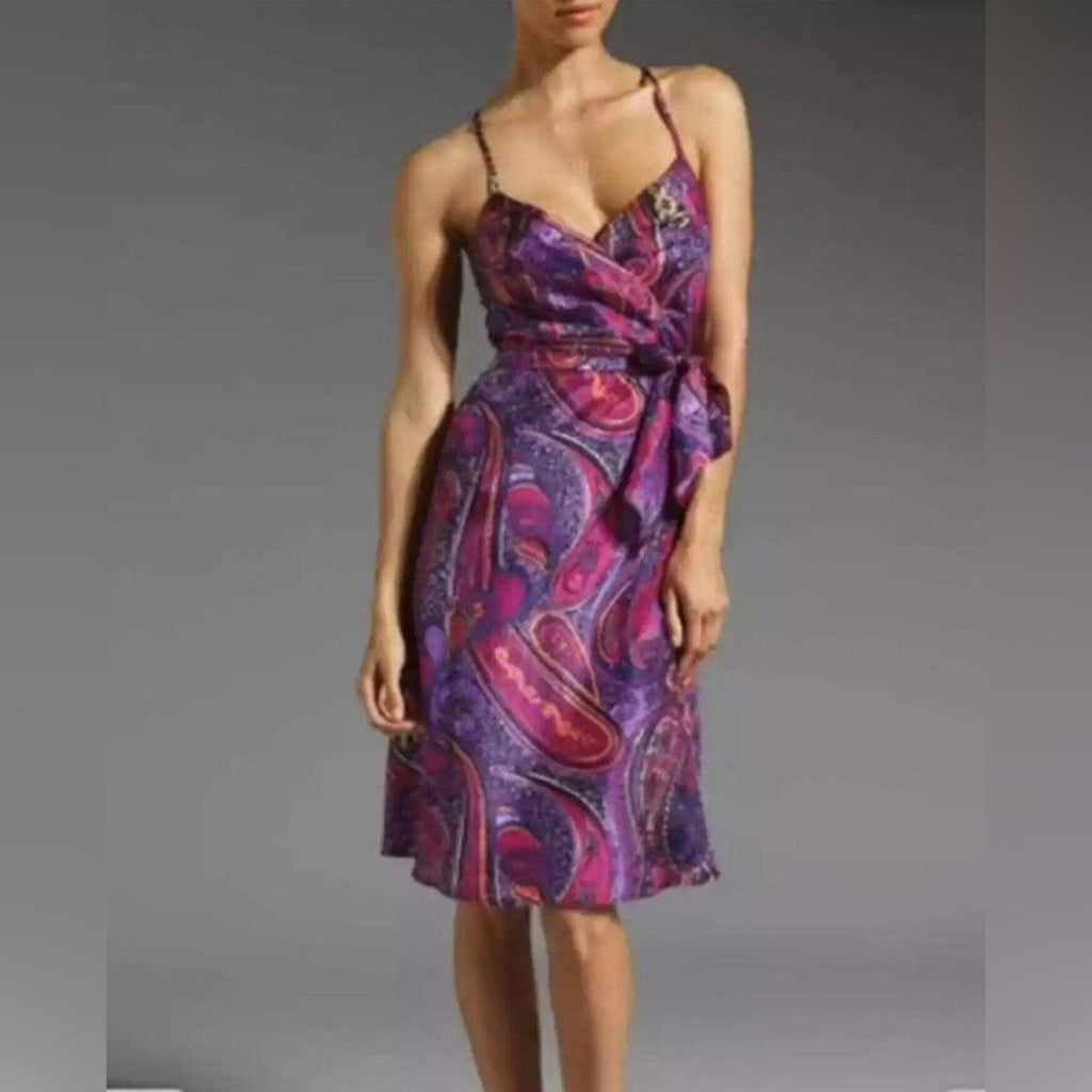 Trina Turk Devendra Silk Agra Paisley Dress, Size 8 EXCELLENT! Retail $338