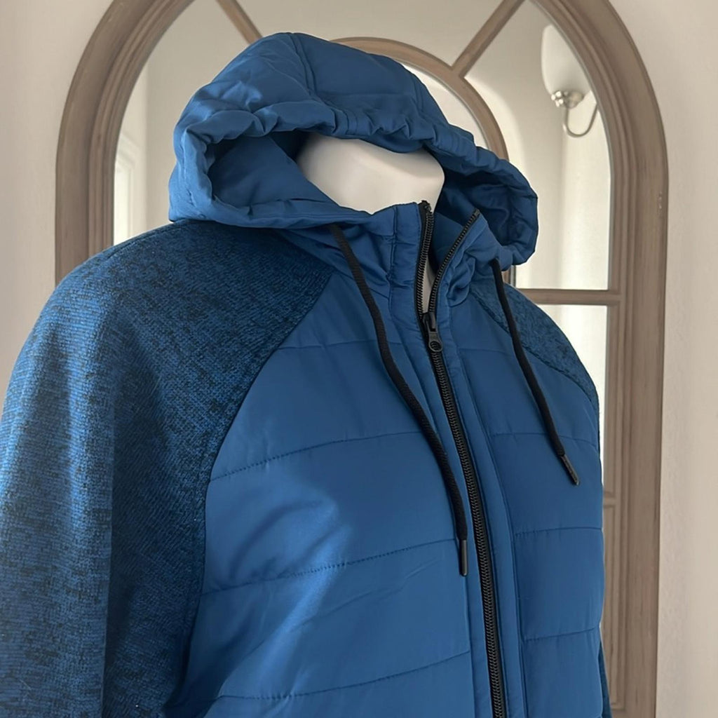NEW Zella Hybrid Puffer Jacket in Blue, Men’s Size S New w/o Tag, Retail $129