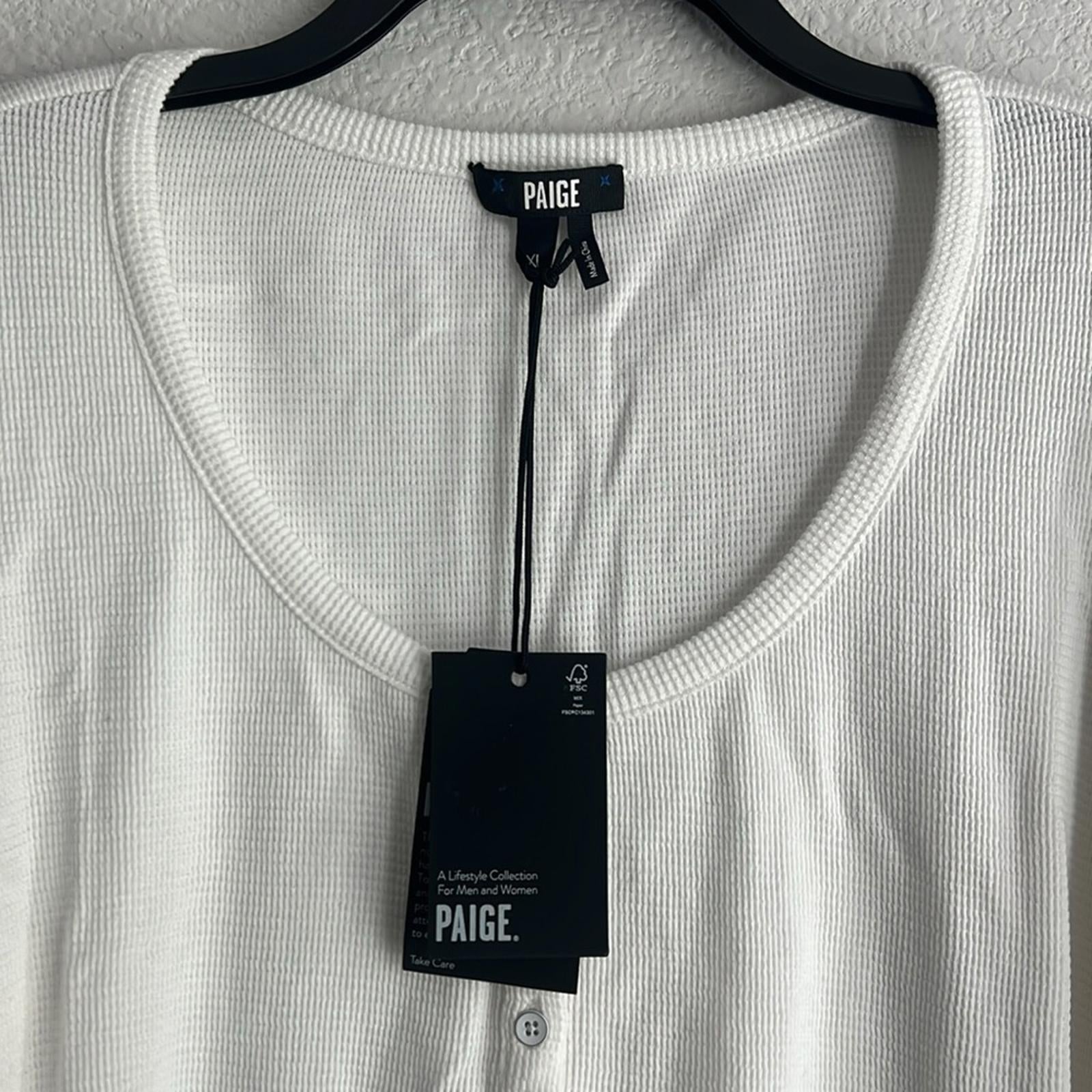 Paige Daniella White Long Sleeve Top, Size XL NWT