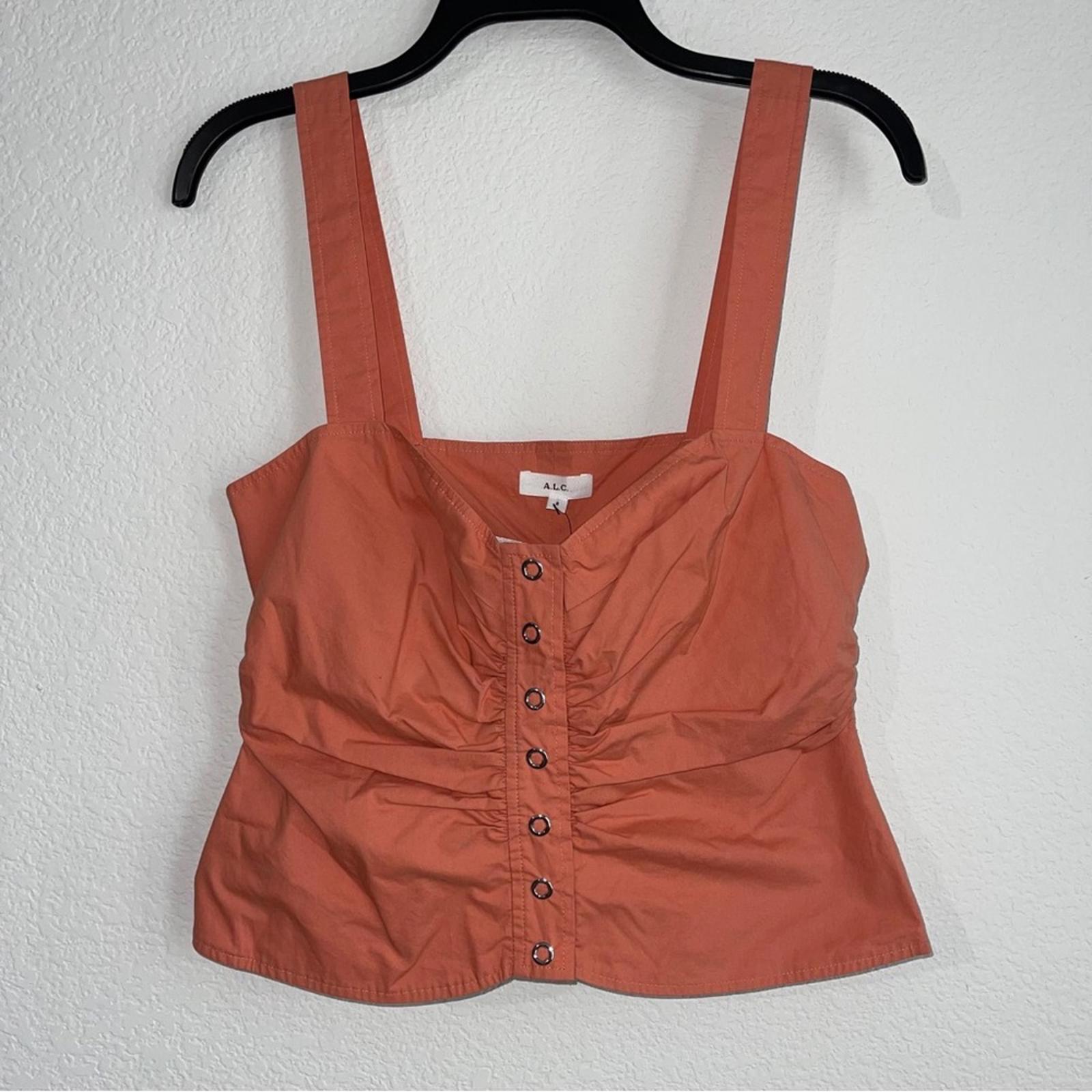 A.L.C. Lilah Cotton Sweetheart Top in Apricot Size 8 New w/Tag Retail $275