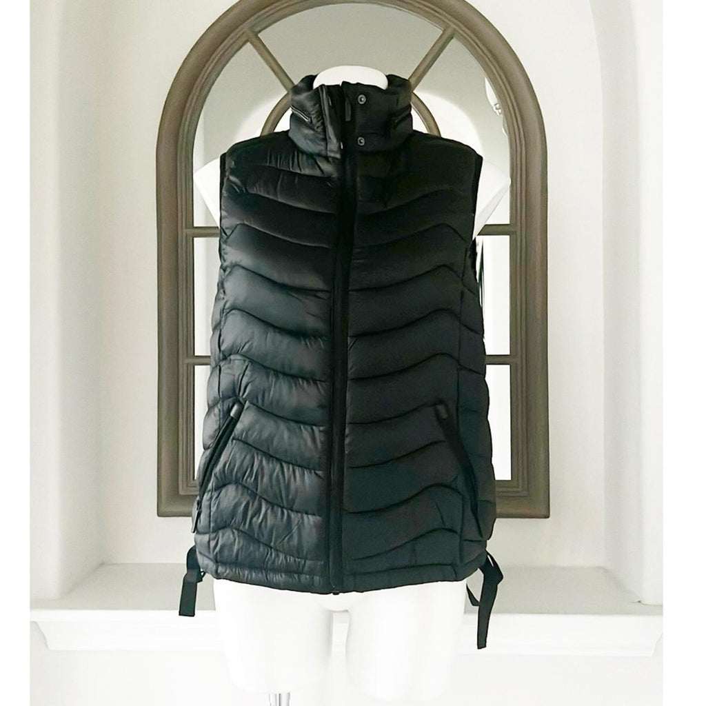Bernardo Puffer Vest, Black Size S New w/Tag