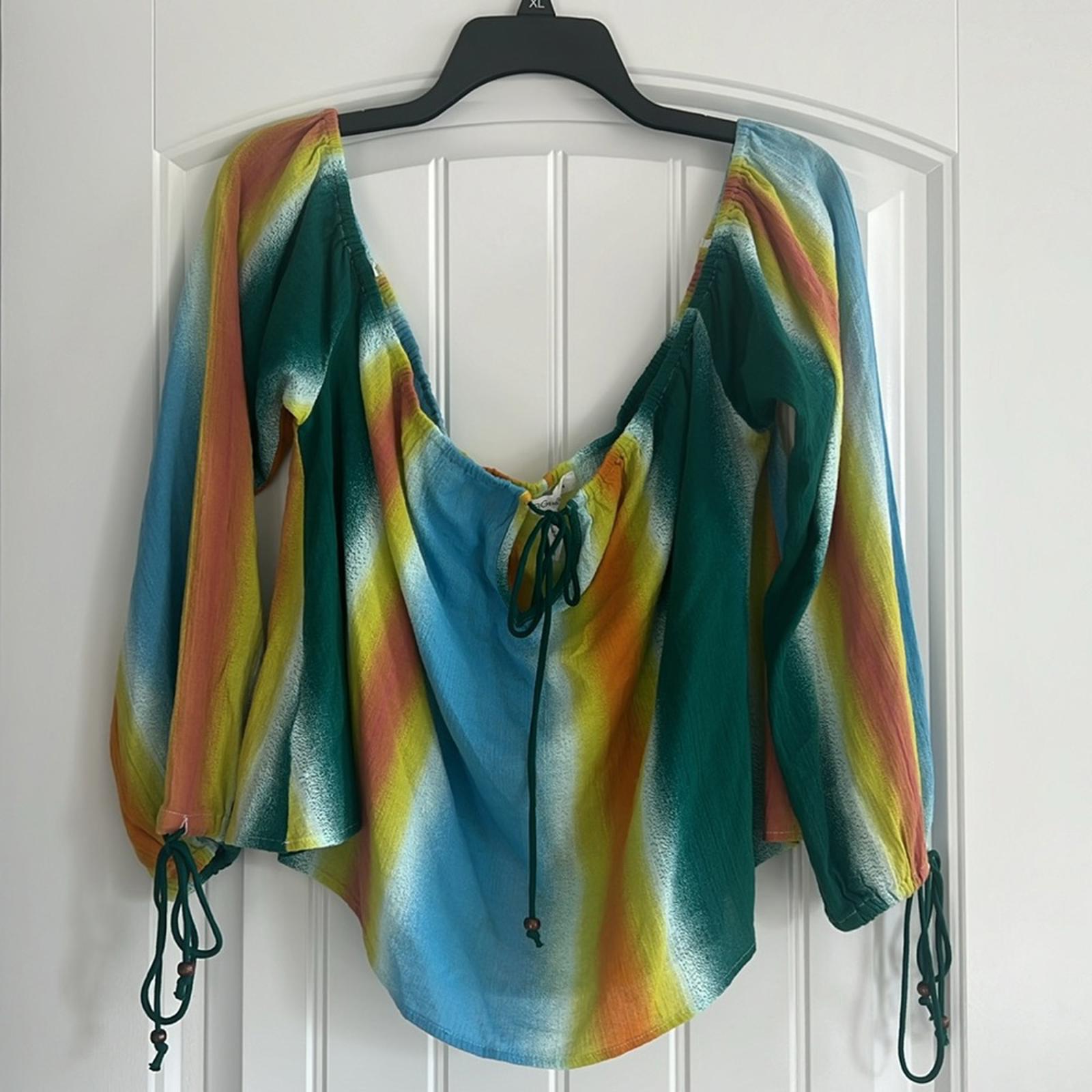 BCBGeneration Faded Stripe Top, Size XL EXCELLENT