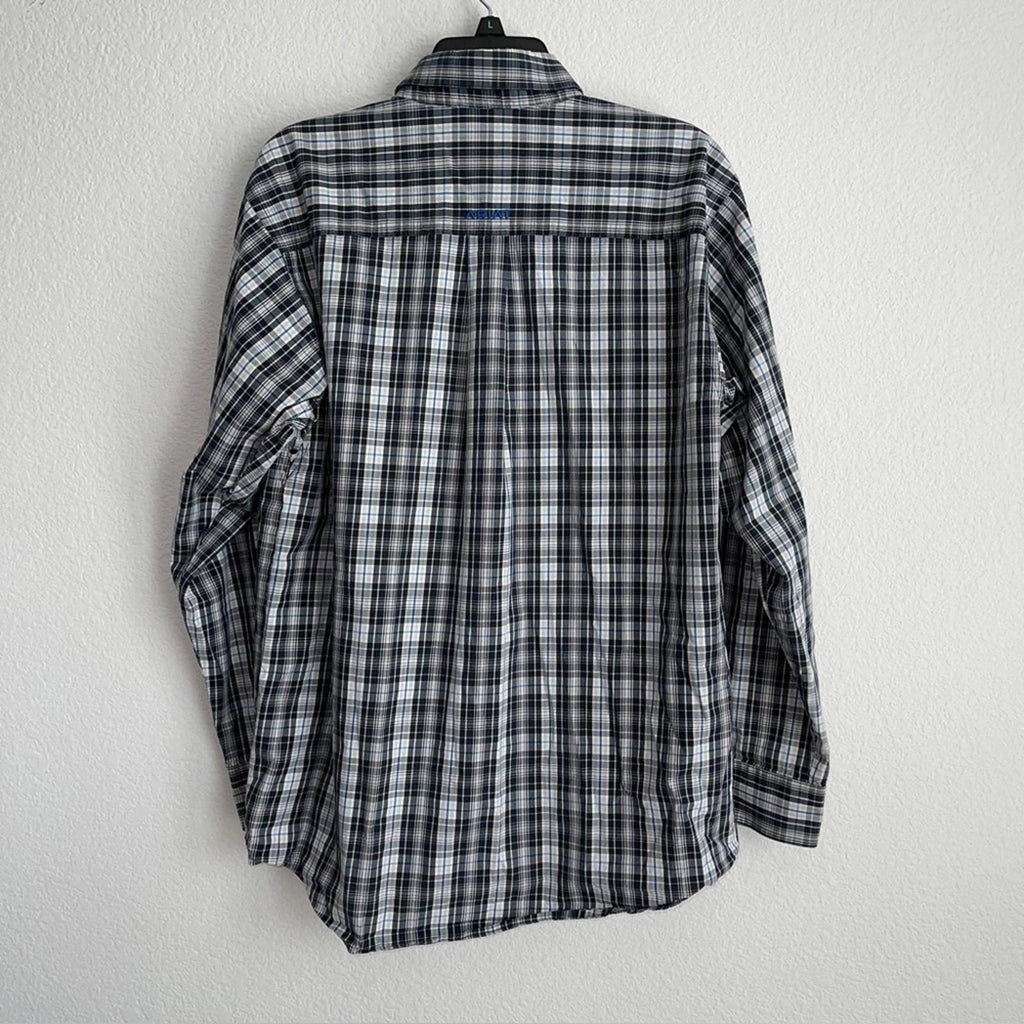 ARIAT Men’s Pro Series Button Down Plaid Classic Fit Shirt, Size M EXCELLENT!