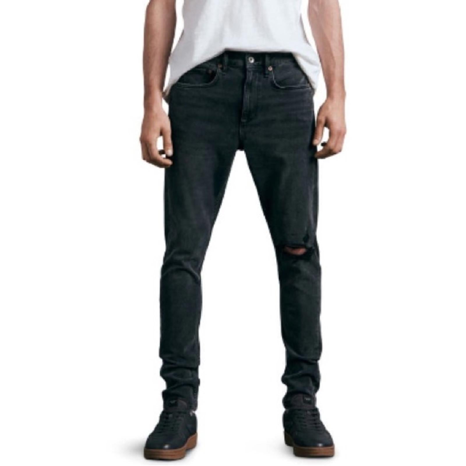 Rag & Bone Fit 1 Aero Stretch Wolcott Skinny Distressed Jeans, NEW, Size W31 L32