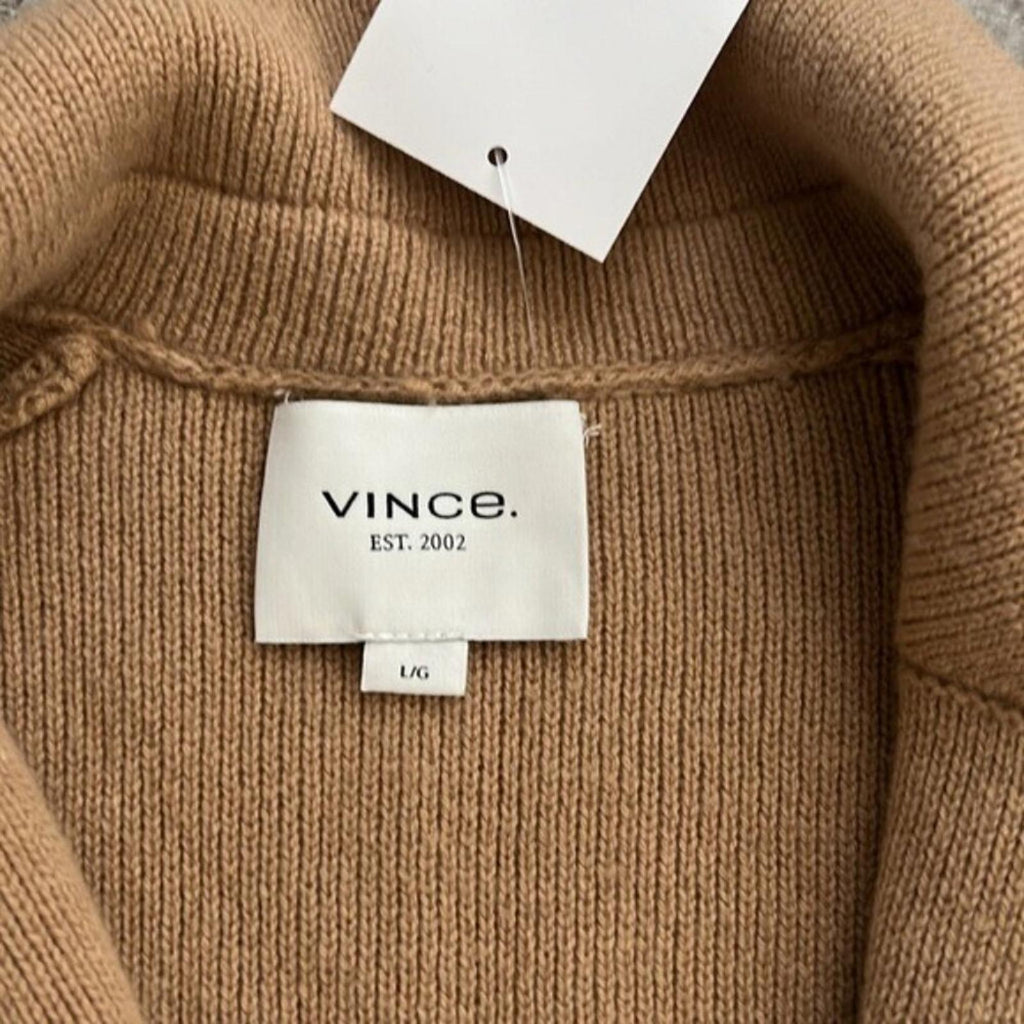 Vince Double-Breasted Wool-Cashmere Blazer Size L, NEW Retail $725 Sold Out