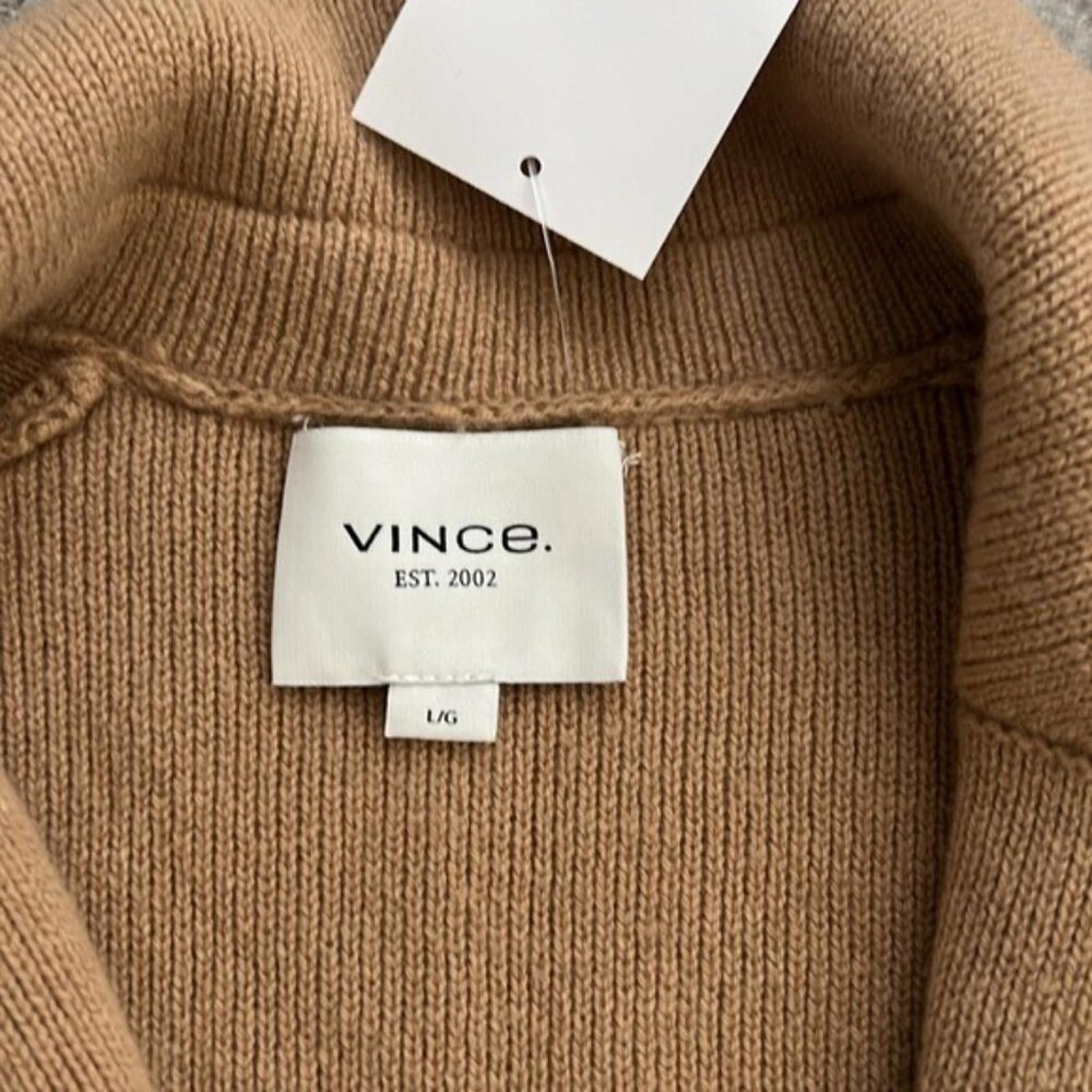 Vince Double-Breasted Wool-Cashmere Blazer Size L, NEW Retail $725 Sold Out