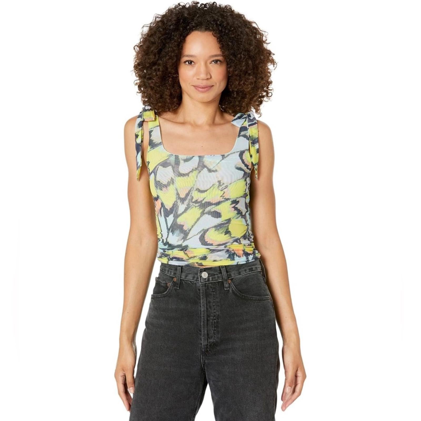 Free People Avenue Print Tank Top in Mint Combo, Size XS New w/Tag