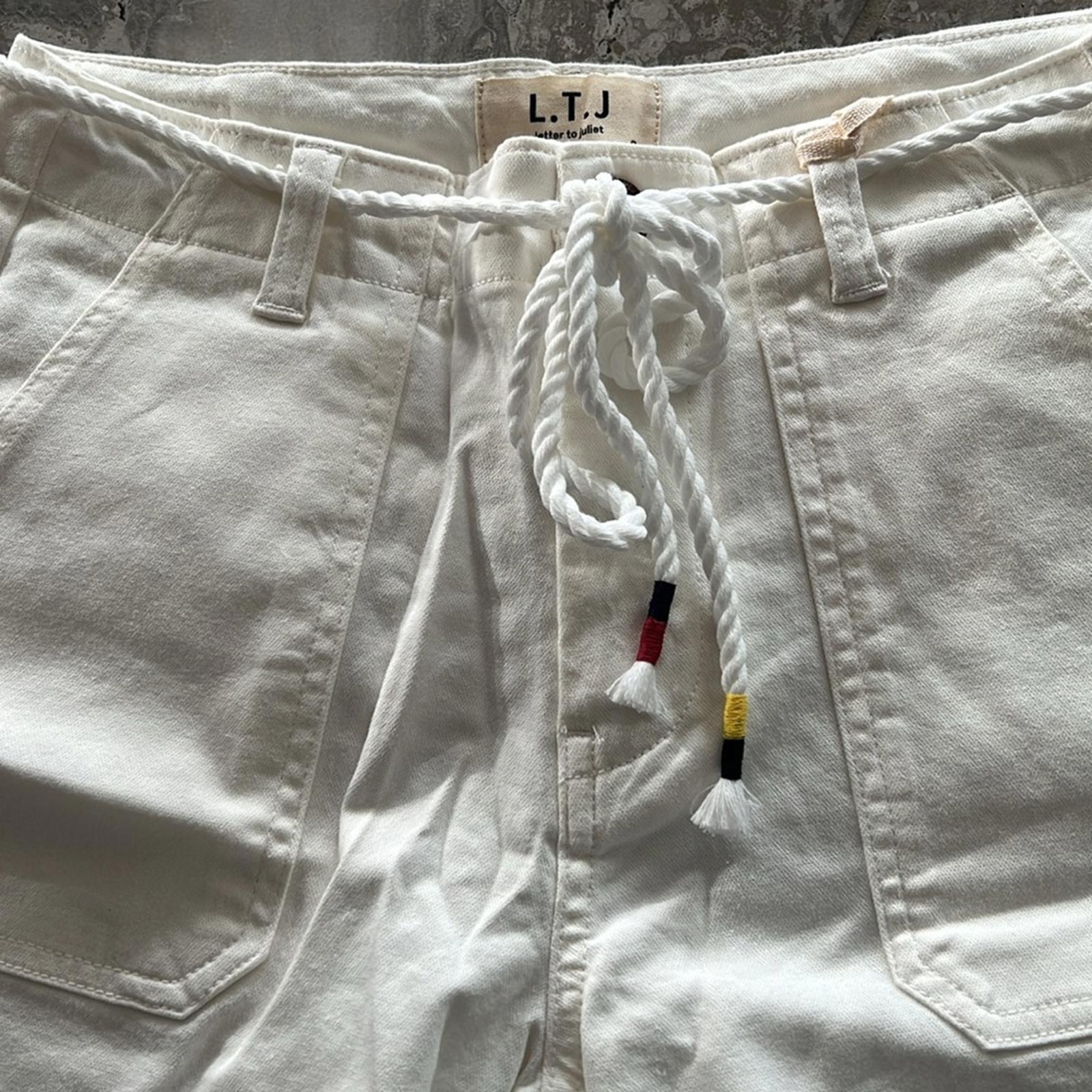 L.T.J Letter to Juliet Belted White Shorts, Size S New w/Tag
