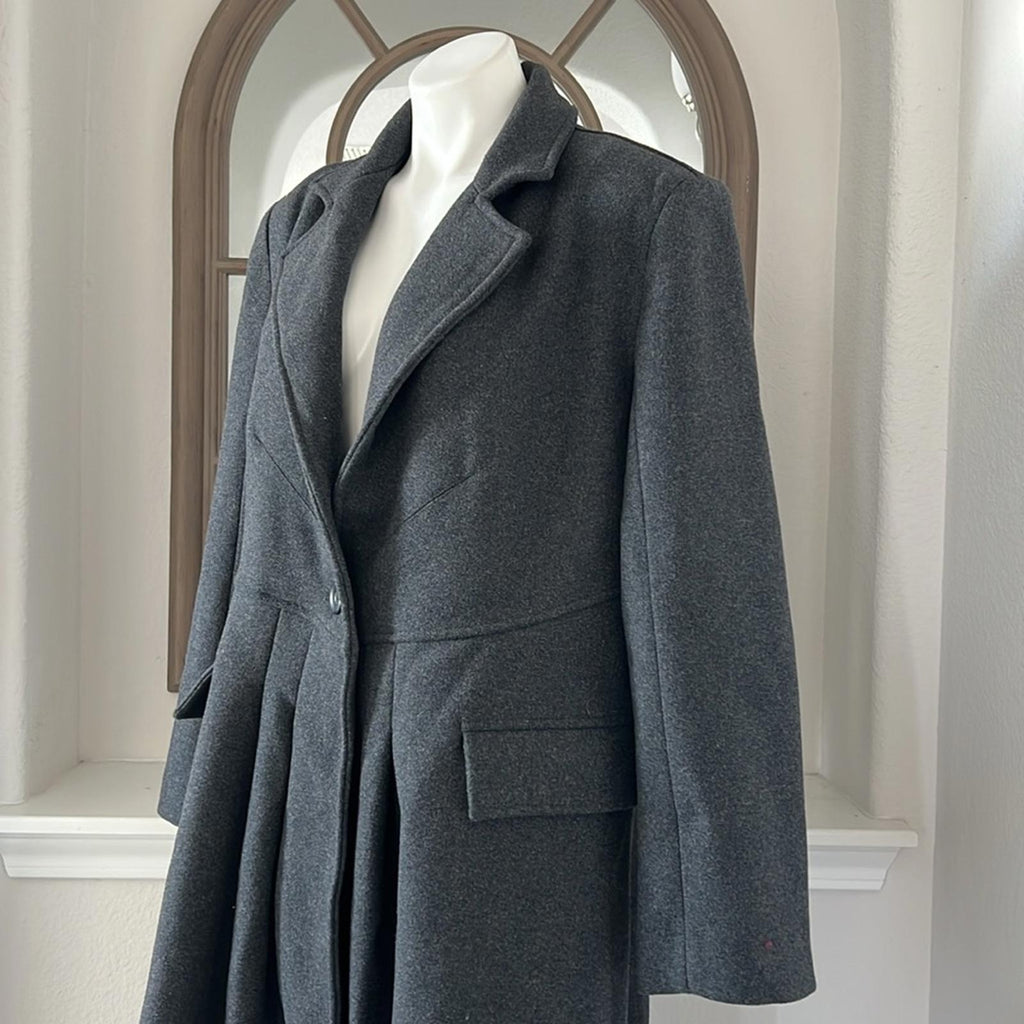 Free People Victoria Flared Wool-Blend Coat
