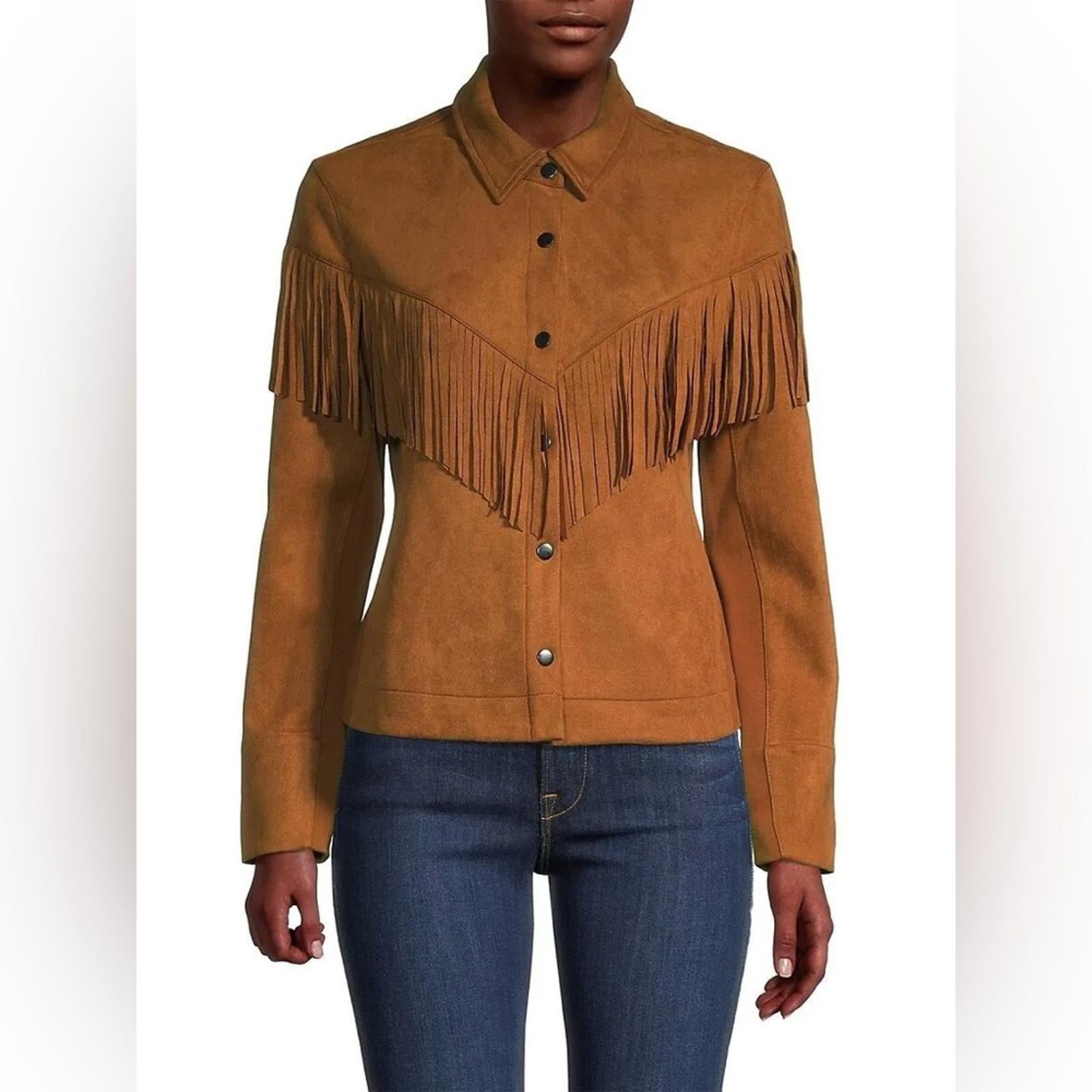 NIC+ZOE Plus Faux Suede Fall Fringe Jacket, Size 2X New w/Tag
