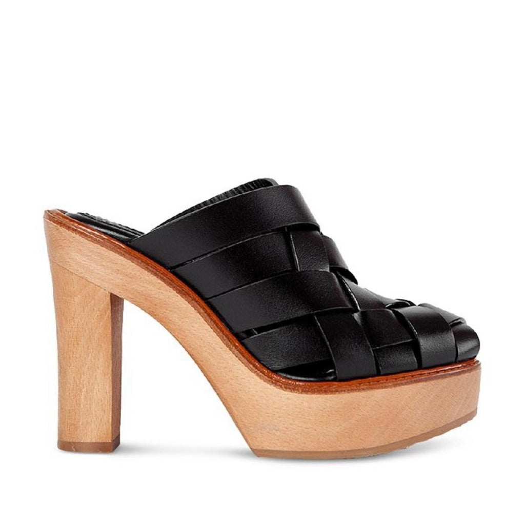 Paloma Barcelo Aubrey Woven High Heel Platform Pumps, Black Size 37 New in Box