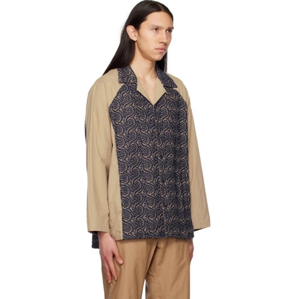 Nicholas Daley Embroidered Raglan Sleeve Button-up Shirt, Size M NEW w/Tag $560