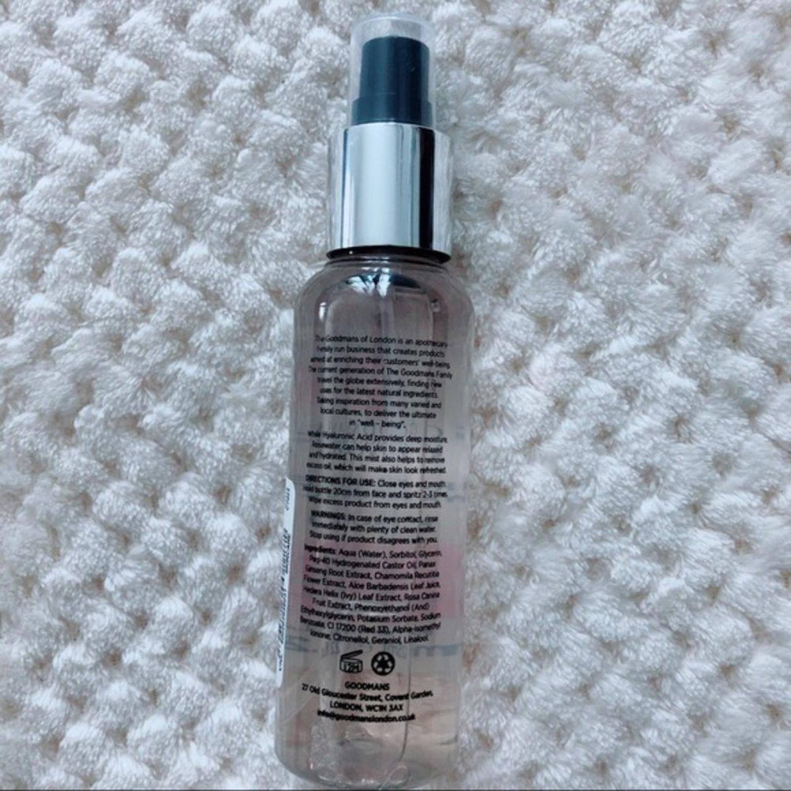 Goodmans Hyaluronic Acid & Rose Water Face Mist (Made in England) 125mL New