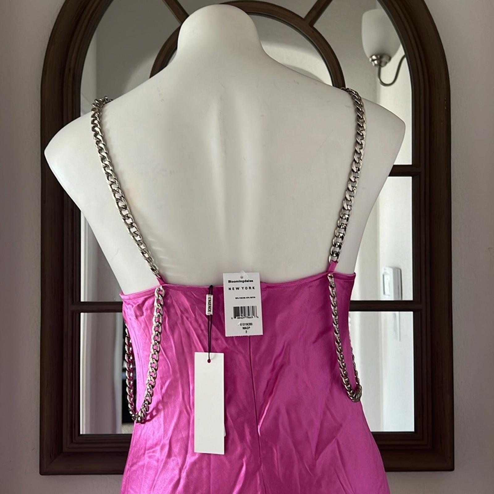 L’Agence Majesty Chain Trim Gown in Pink, Size 2 New w/Tag