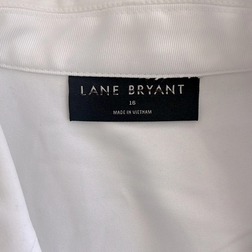 Lane Bryant White Double-Breasted Blazer, NEW, Size 16